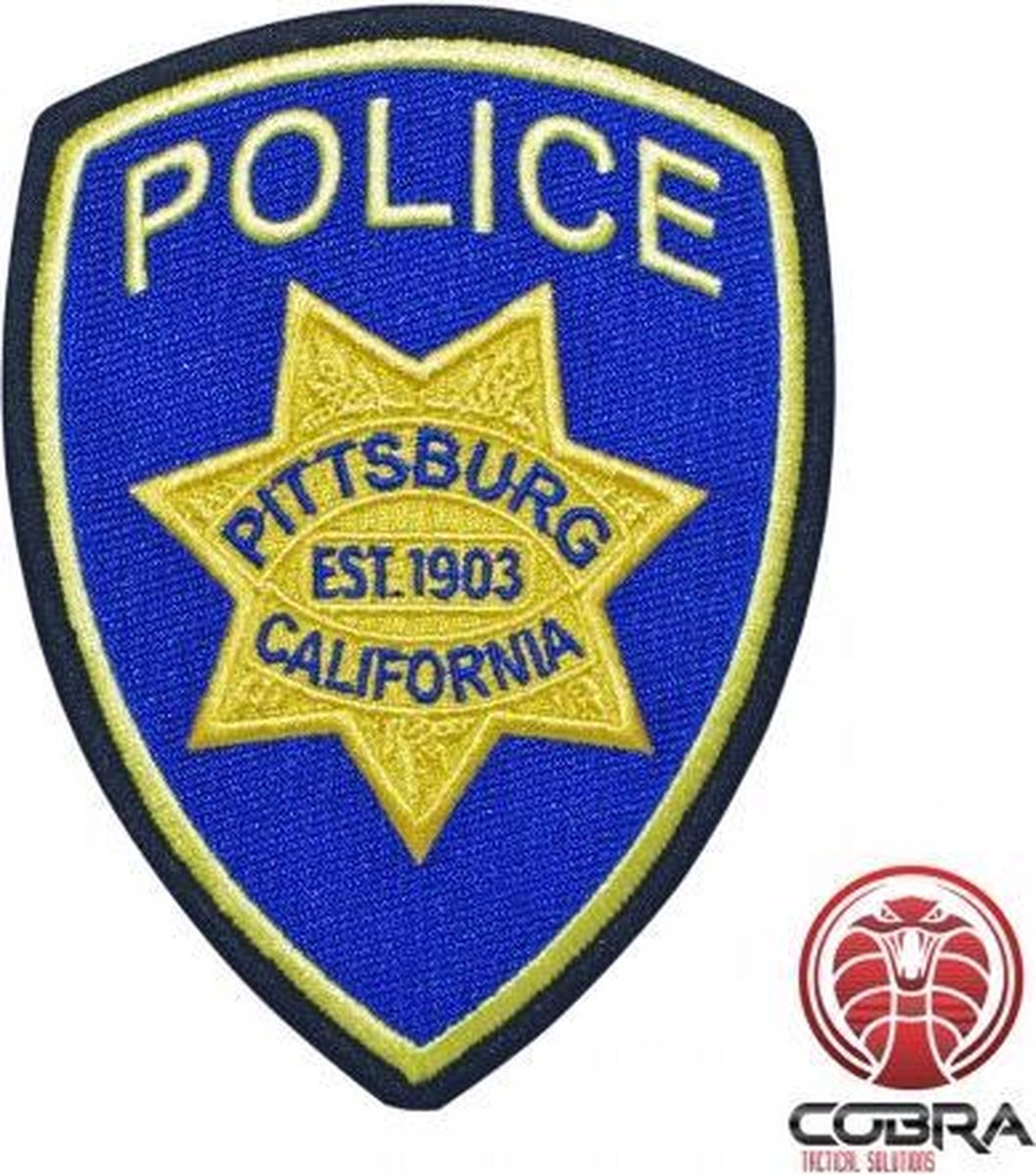 Pittsburg California Police geborduurde patch | Strijkpatches | Military Airsoft